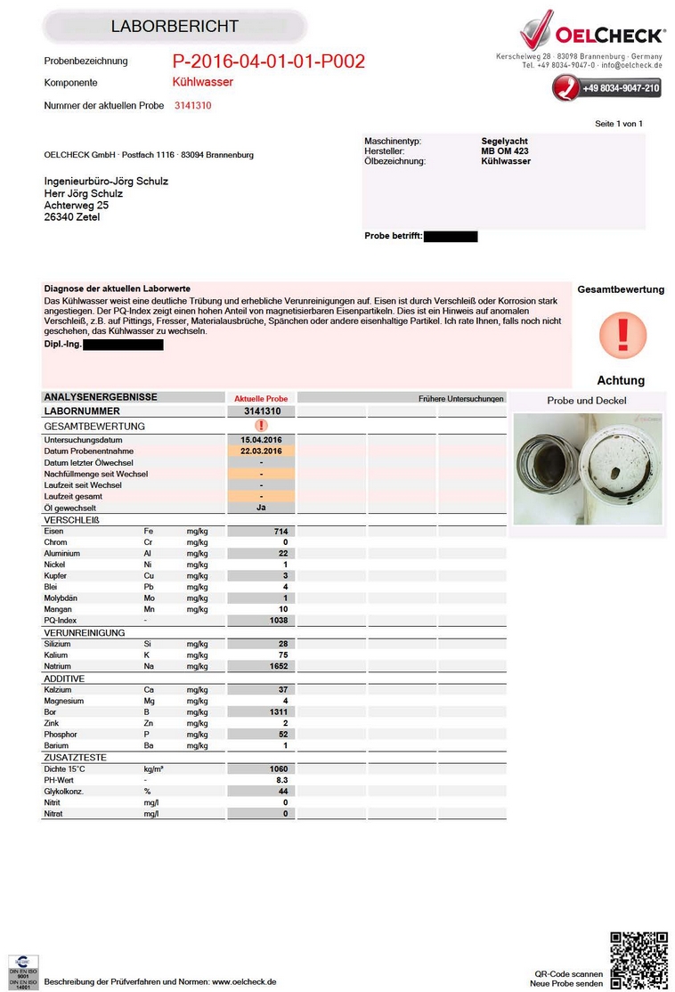 Kühlmittelanalyse-Motorschaden-Motorensachverständiger-Motorengutachter